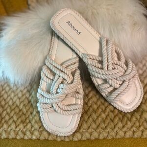 Abound Women's Cream Rope Sandals Sz 8 NWT
